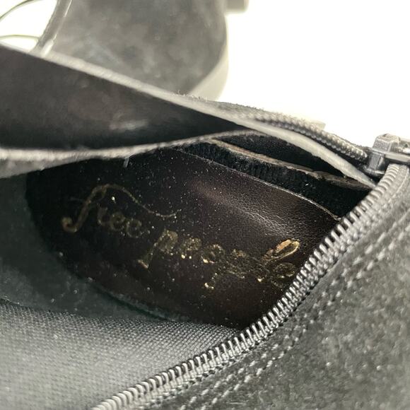 Free People Echo Black Suede Over the Knee Platform Boots Women's 37.5 NEW - Picture 11 of 11